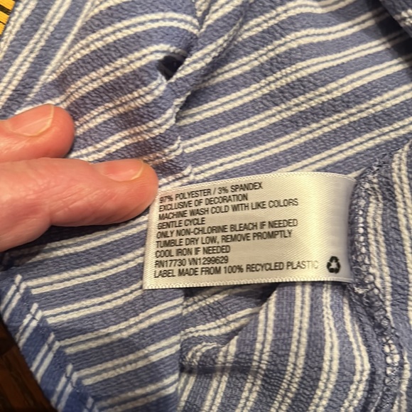 Peasant Top Striped Flowers Size S - Picture 6 of 10